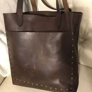Madewell studded leather Transport tote